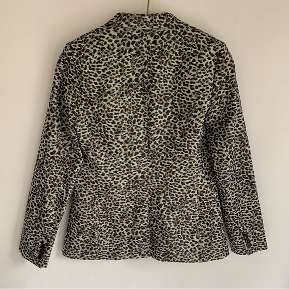 Banana Republic ~nwot ~Long and Lean Metallic Animal Print Blazer - Picture 7 of 14
